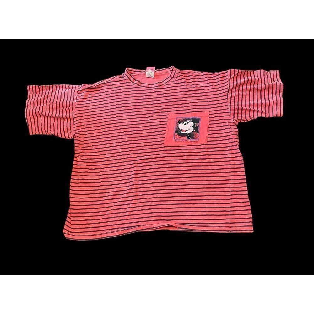 Vintage Disney Wear USA‎ Retro  Stripe Shirt M 80s-90s